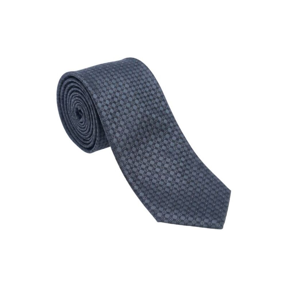 Armani Collezioni Mens Charcoal Gray Micro Geometric Neck Tie